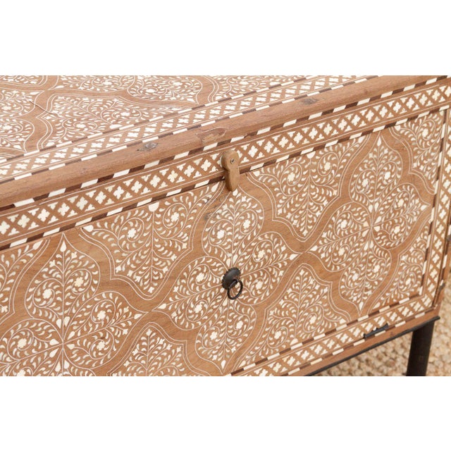 Heirloom 19th Century Inlay Chest W/Drop Down Door For Sale In Los Angeles - Image 6 of 10