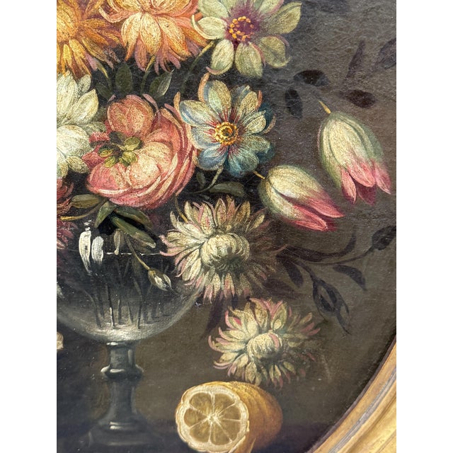 Still Life with Bouquet of Flowers, 1800s, Oil Painting on Canvas, Framed For Sale - Image 11 of 13
