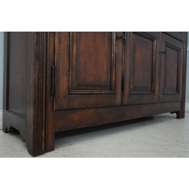 1990s Henredon Ralph Lauren Distressed China Cupboard For Sale - Image 9 of 16