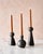 Contemporary Trio of "Almost Black" Matte Ceramic Taper Candle Holders "Bella," "Bobby," and "Beau" by Lostine For Sale - Image 3 of 12