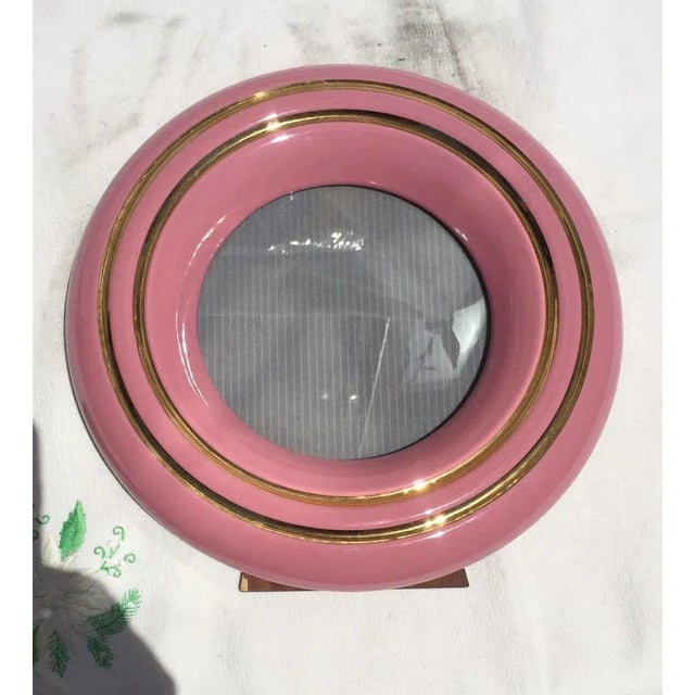 Pink Italian Photo Frame in Pink Lacquered Wood, Italy, 1980s For Sale - Image 8 of 10