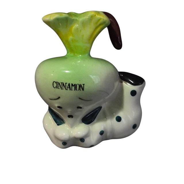 Ceramic Vintage Anthropomorphic Japan Spice Jar Cinnamon Parsnip Shaped Shaker For Sale - Image 7 of 7