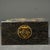 Chinoiserie Vintage Chinese Zitan Wood Box With Gold Painted Bird & Gemstone Inlay - Chinoiserie Jewelry Box For Sale - Image 3 of 9