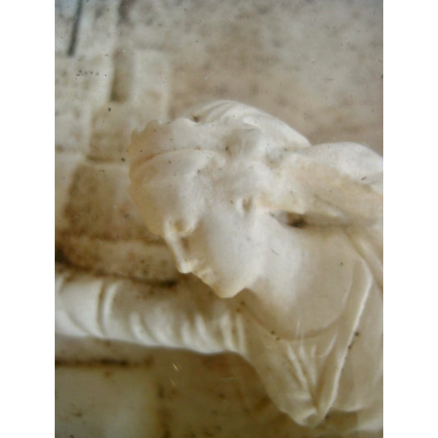 Wood Virgin Mari and Child Meershaum Bas Relief Frame 19 Century For Sale - Image 7 of 10