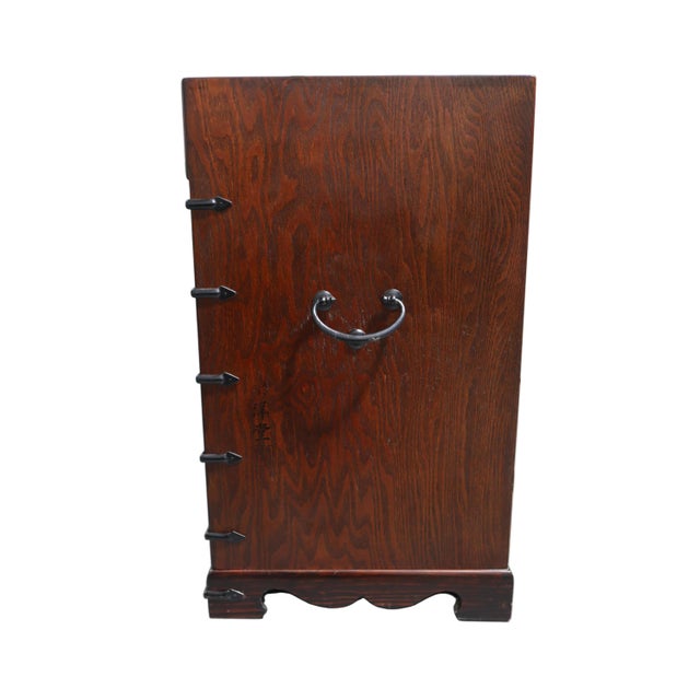 Brown Vintage Korean Tansu Chest With Iron Hardware For Sale - Image 8 of 18