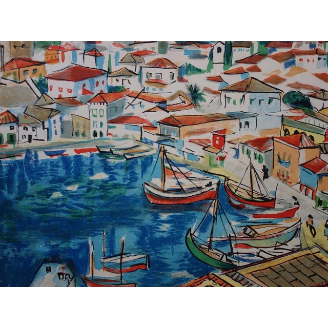 François Desnoyer, Small Port in Provence, Lithograph For Sale - Image 4 of 7