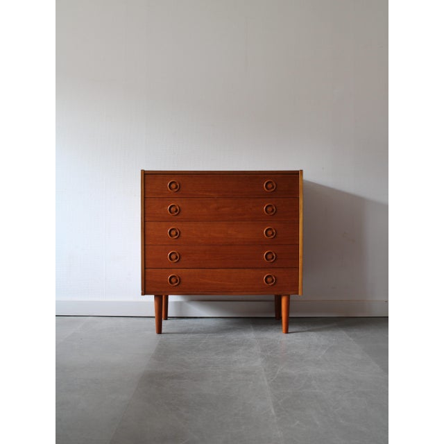 Mid-Century Modern Vintage Danish Chest of Drawers in Teak, 1960s For Sale - Image 3 of 10