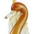Mid-Century Modern Salviati Murano Vintage Orange White Gold Flecks Italian Art Glass Flying Bird Duck Sculpture For Sale - Image 3 of 6