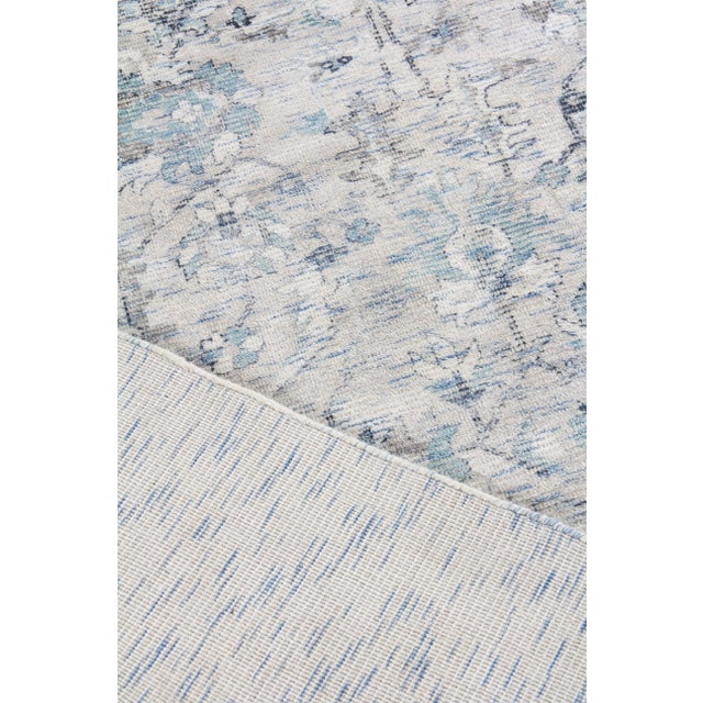 Blue Exquisite Rugs Biron Handmade Wool & Viscose Beige & Blue - 8'x10' For Sale - Image 8 of 9