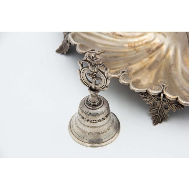 Silver Inkwell Embossed with Curls and Vine Leaves For Sale - Image 4 of 6
