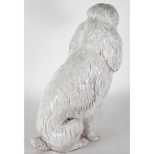 Vintage Italian Ceramic Dog Statue For Sale - Image 9 of 11