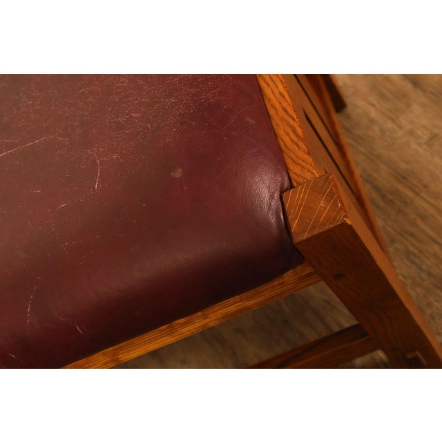Early 21st Century Stickley Mission Collection Oak Spindle Footstool For Sale - Image 5 of 18