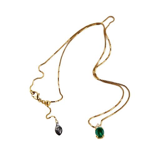 2000 - 2009 Giorgio Visconti. 18k Gold Pendant and Earrings with Emeralds and Diamonds., 2000s For Sale - Image 5 of 9