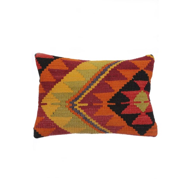 Colorful Kilim Pillow Cover For Sale - Image 4 of 4