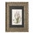Antique Victorian Ornate Silvered Frame With French Heather Botanical Print For Sale