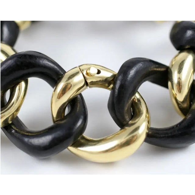 Metal Andrew Clunn 18kt Yellow Gold and Onyx Tassel Ring With Diamonds For Sale - Image 7 of 12