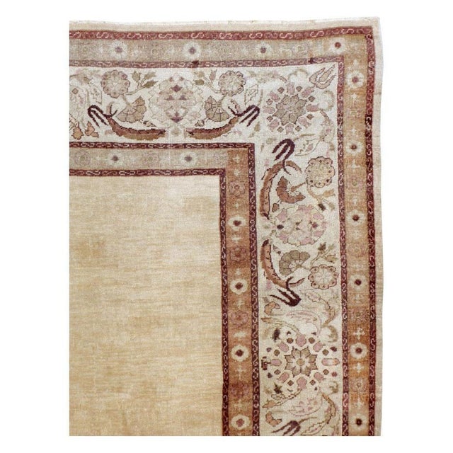 Rustic Galerie Shabab Collection Early 20th Century Handmade Indian Agra Small Room Size Carpet For Sale - Image 3 of 10