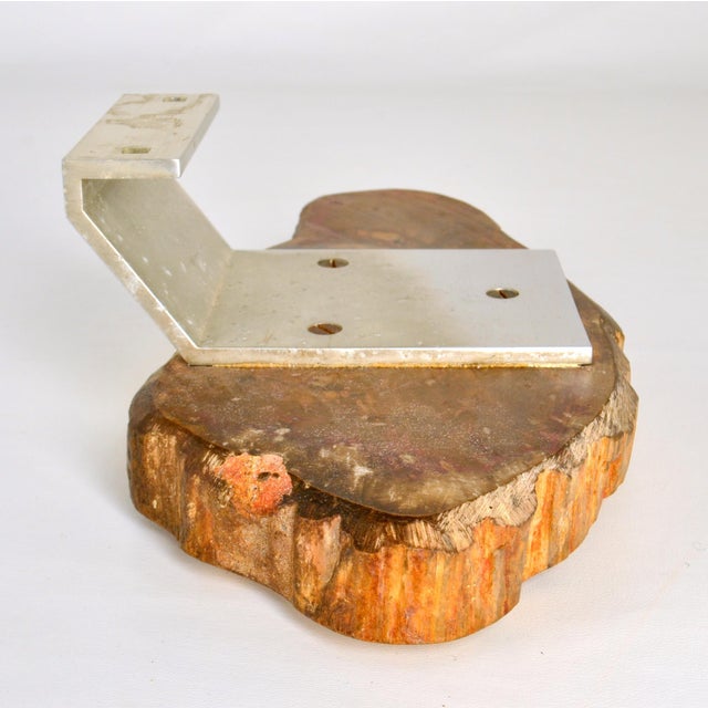 Architectural Push Pull Door Handle in Petrified Wood, 1970s For Sale - Image 11 of 14
