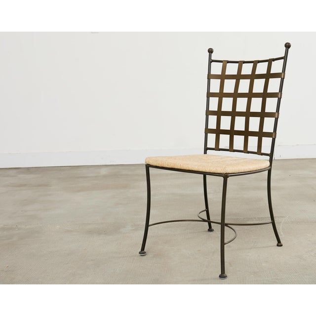 Set of Four Papperzini Style Amalfi Iron Garden Chairs For Sale - Image 10 of 18