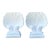 Vintage Cast Cement Shell Form Pedestals - Pair For Sale