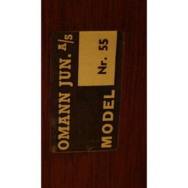 Vintage Extendable Teak Model 55 Dining Table attributed to Gunni Omann for Omann Jun, 1960s For Sale - Image 17 of 18