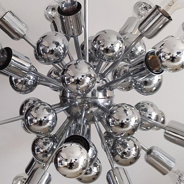 Mid-Century Modern Chrome Sputnik Pendant Lamp by Goffredo Reggiani, Italy, 1970s For Sale - Image 3 of 13