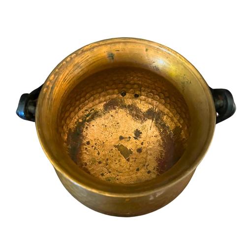 Metal French Cauldron in Hammered Copper, Circa 1910 For Sale - Image 7 of 9