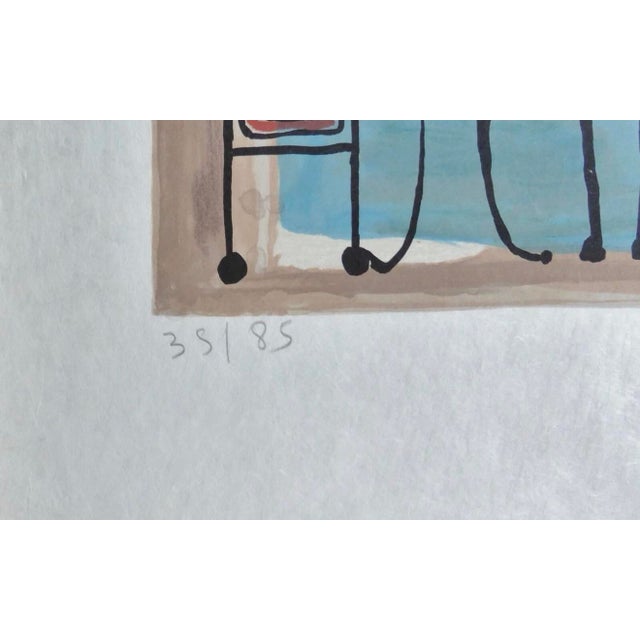 French Mid 20th Century Mayeu Passa (French, 1921–1991) "Les Mauresques" Hand-Signed Limited Edition Lithograph on Japon Paper For Sale - Image 3 of 5