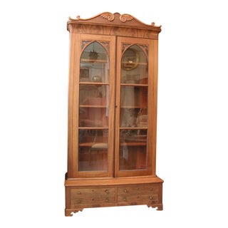 19th Century American Classical Mahogany Bookcase/Display For Sale