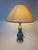 1960s Mid-Century Blue Ceramic Wooden Table Lamp, 1960s For Sale - Image 5 of 18