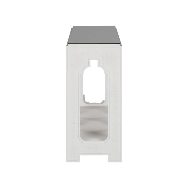 Contemporary Yangon Raffia Console - White For Sale - Image 3 of 5