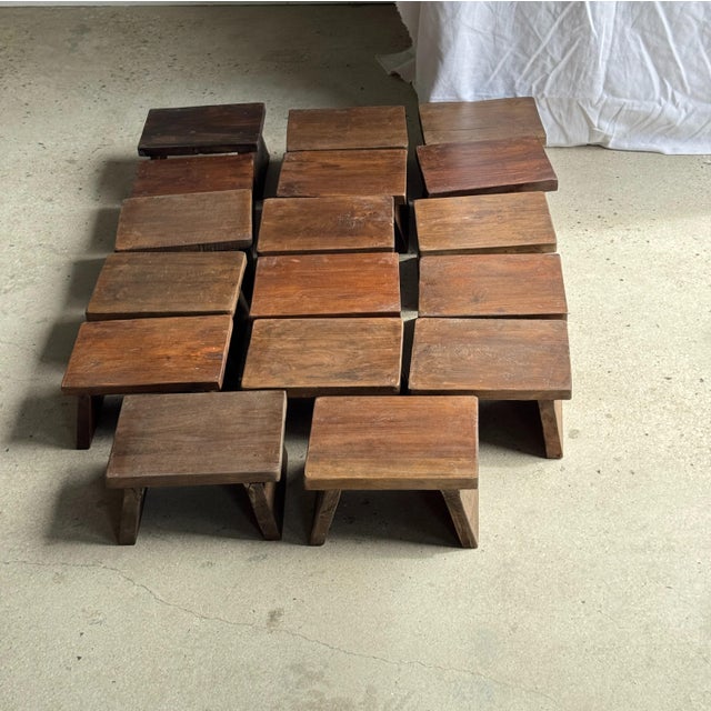 1980s Small Stool in Teak, 1980s For Sale - Image 5 of 18