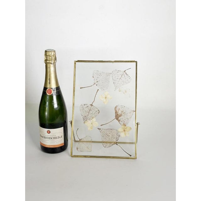 Table Picture Frame with Real Leaf Decoration, France, 1970s For Sale - Image 3 of 11