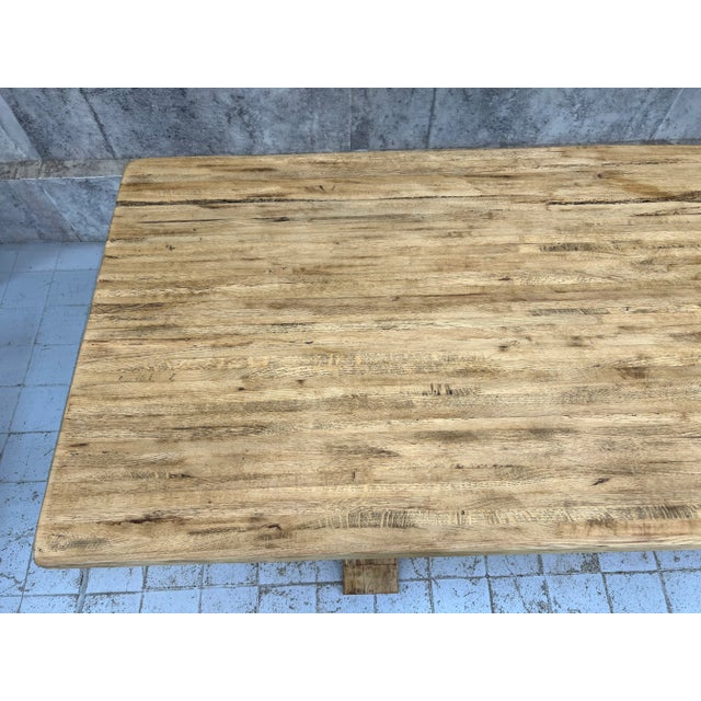 Oak Farmhouse Refectory Dining Table, 1950s For Sale - Image 4 of 11
