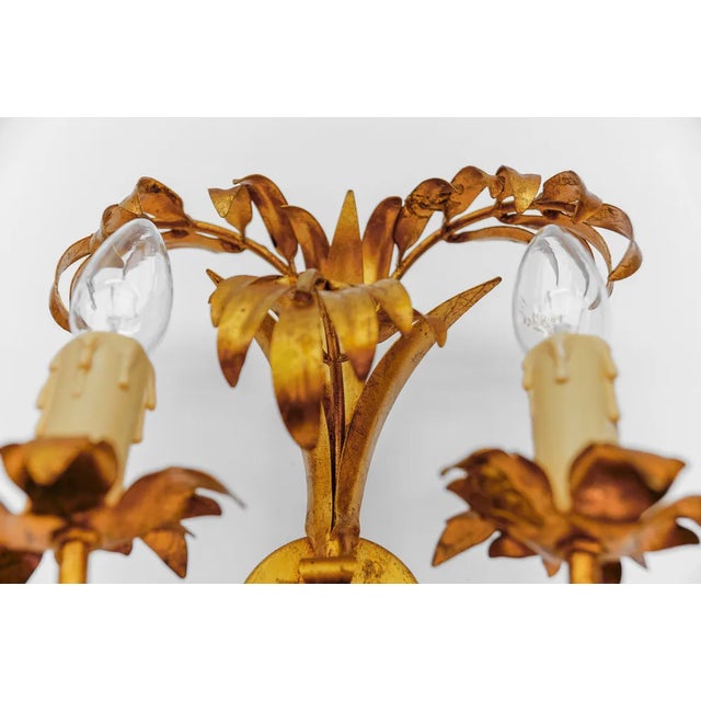 Hollywood Regency Double Palm Wall Lights from Hans Kögl, 1970s, Set of 2 For Sale - Image 11 of 13
