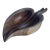 Hand Carved Iroko Wood Partitioned Leaf Bowl For Sale
