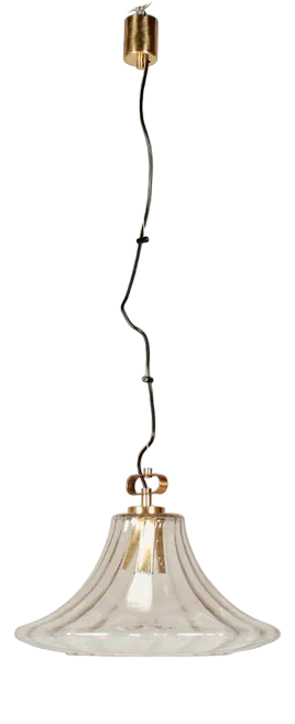 Large Structural Glass Pendant Lamp from Limburg, 1970s