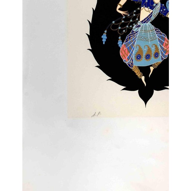 Contemporary Erté, Bayadère, 1970s, Screen Print For Sale - Image 3 of 4