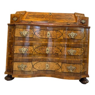 Antique Baroque Writing Secretary with Drawers For Sale