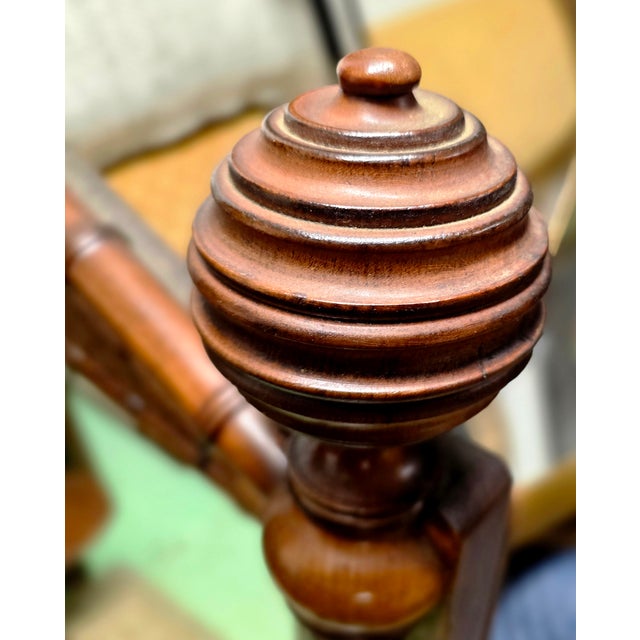 19th Century 19th Century French Faux-Bamboo Wall Mirror For Sale - Image 5 of 7