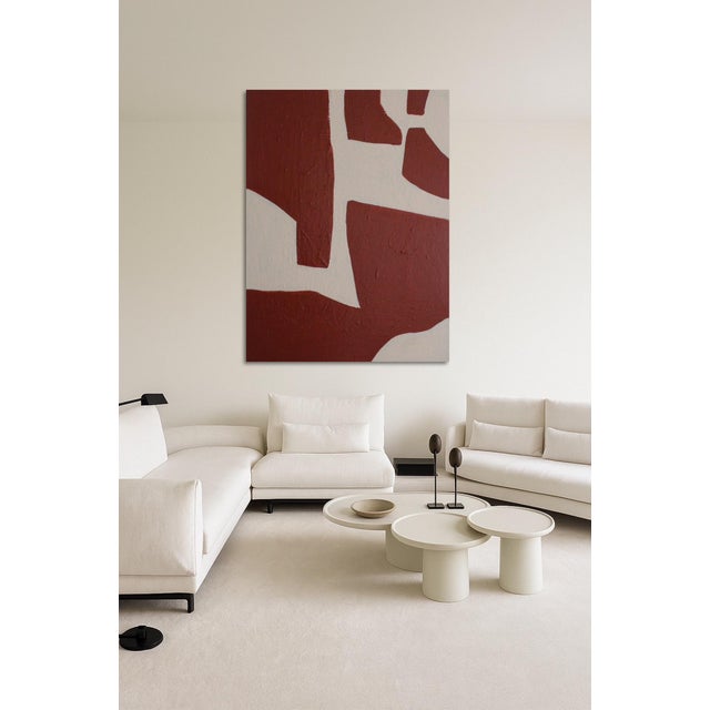 Bodasca, Organic 2, Abstract on Burgundy, 2026, Acrylic on Canvas For Sale - Image 7 of 9