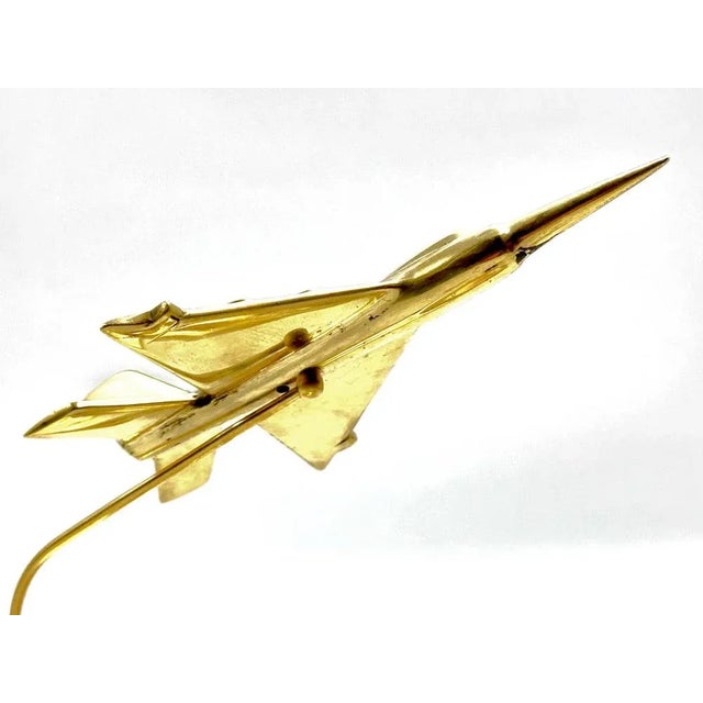 Mig 21 Desk Plane Model in Brass, 1950s For Sale - Image 6 of 10