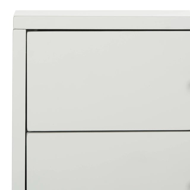 Retro Nightstand in Grey & Silver For Sale In Philadelphia - Image 6 of 9