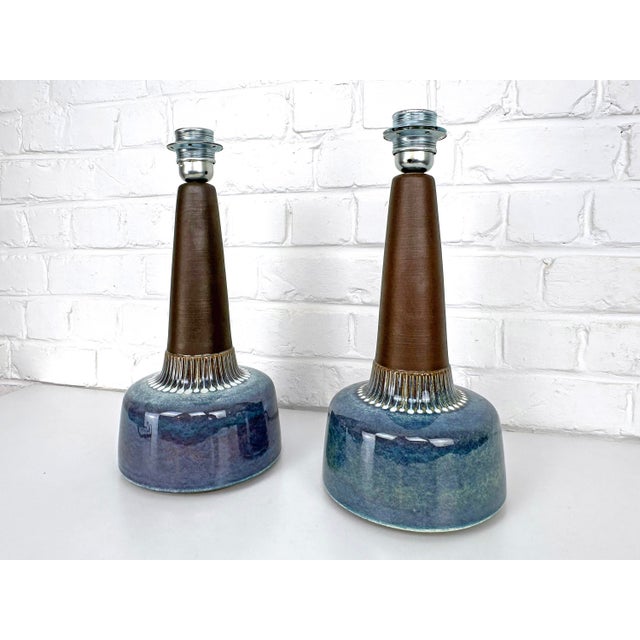 Large 1080-3 Stoneware Table Lamps by Einar Johansen for Søholm, Denmark, 1960s, Set of 2 For Sale - Image 12 of 17