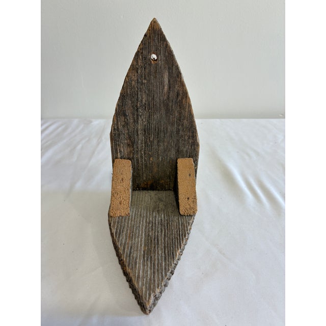 Mid 20th Century Vintage Rustic Wooden Shelf / Primitive Wall Bracket For Sale - Image 5 of 8