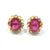 Bochic "Orient" Pastel Sapphires & Red Rubies Earrings Set In 18K Gold & Silver For Sale - Image 10 of 18
