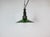 Industrial green enamel pendant light made in Poland during the 1960s. White enamel inside the shade. Green cast aluminium...