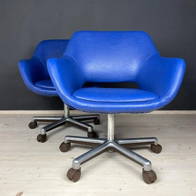 Set of Mid-Century Office Desk Chairs from Stol Kamnik, Yugoslavia, 1980s Set of 2 For Sale - Image 9 of 13