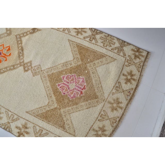 Vintage Anatolian Runner, Hand-Woven Wool With Traditional Geometric Motifs For Sale In Phoenix - Image 6 of 10
