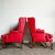 Mid 20th Century Traditional Red Faux Leather Wingback Chairs - a Pair For Sale - Image 5 of 11